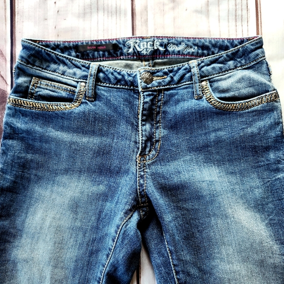 Wrangler "Rock 47" Bootcut Blue Western Coastal Cowgirl Jean | Women's Size 7x32 - Picture 3 of 10